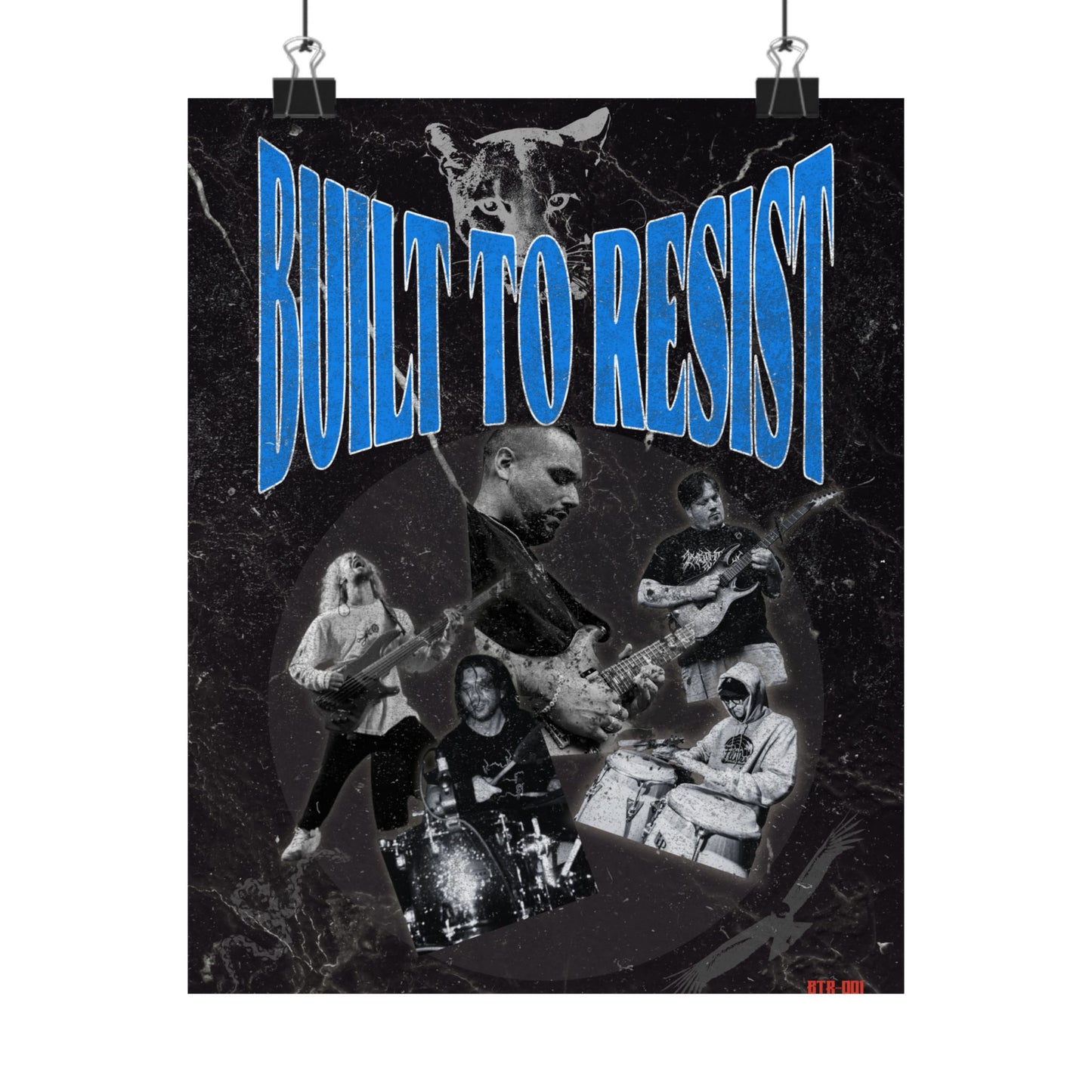 Built to Resist Band Poster — Matte Vertical Music Wall Art